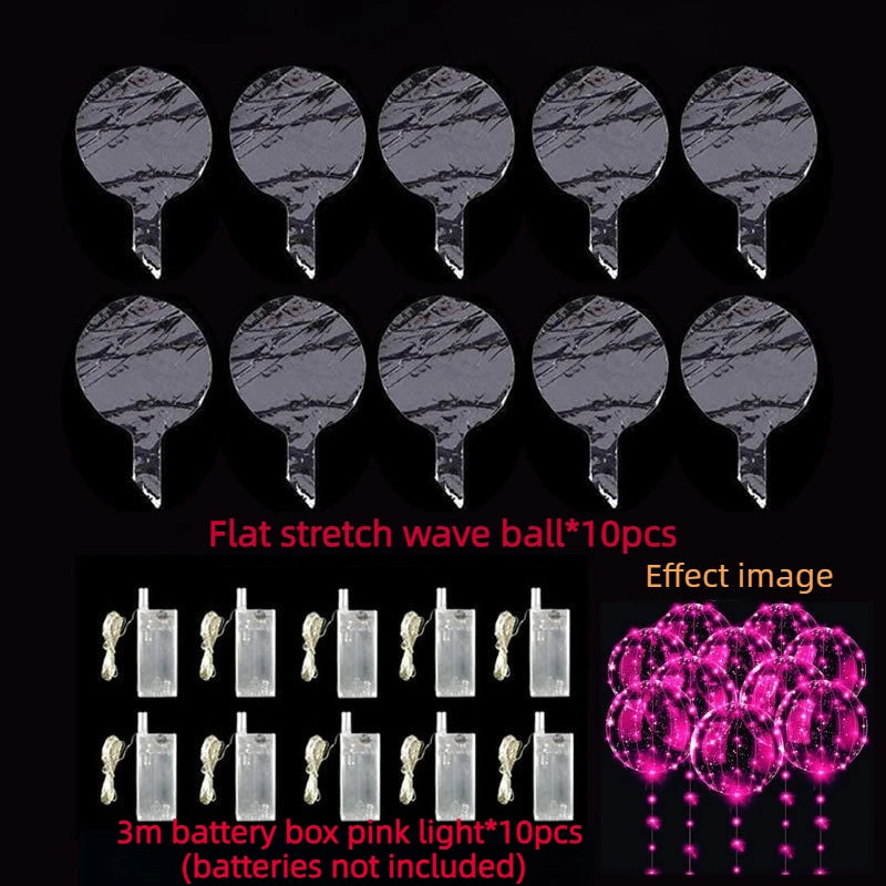 10 Stück LED-Leuchtballons, transparente LED-Ballons, die im Dunkeln leuchten – ideal für Hochzeiten, Geburtstage, Valentinstag, Partys und Festivaldekorationen