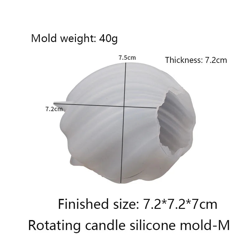 3D-Silikonform für rotierende Säulenkerzen – Geometrische Wellen-Kerzenform – DIY-Form für abstrakte Kunst, Seife, Harz & Gips – Handwerks- und Wohndekor