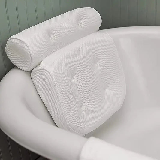 1 Spa-Badewannenkissen mit rutschfesten Saugnäpfen zur Stützung von Nacken und Rücken – Badewannen- und Badezimmer-Zubehör