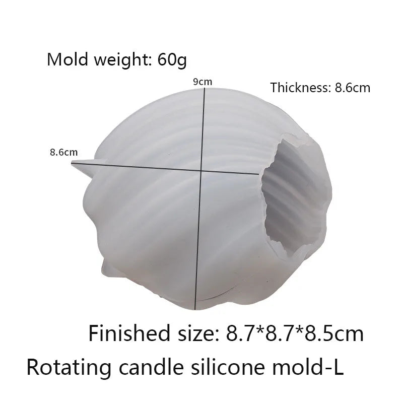 3D-Silikonform für rotierende Säulenkerzen – Geometrische Wellen-Kerzenform – DIY-Form für abstrakte Kunst, Seife, Harz & Gips – Handwerks- und Wohndekor