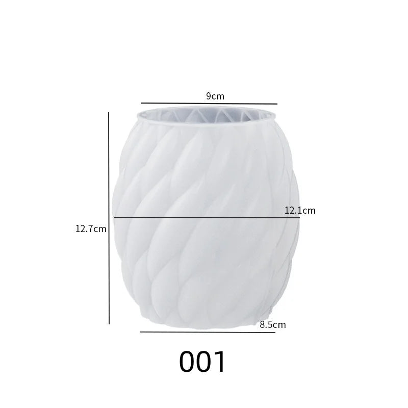 1 Stück Silikonform für geometrische, gewundene Wellenkerzen – Abstrakte Kunst-Deko, gewellte Säulen, moderne Kerzen & Aromawachs