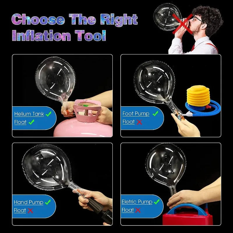 10 Stück LED-Leuchtballons, transparente LED-Ballons, die im Dunkeln leuchten – ideal für Hochzeiten, Geburtstage, Valentinstag, Partys und Festivaldekorationen