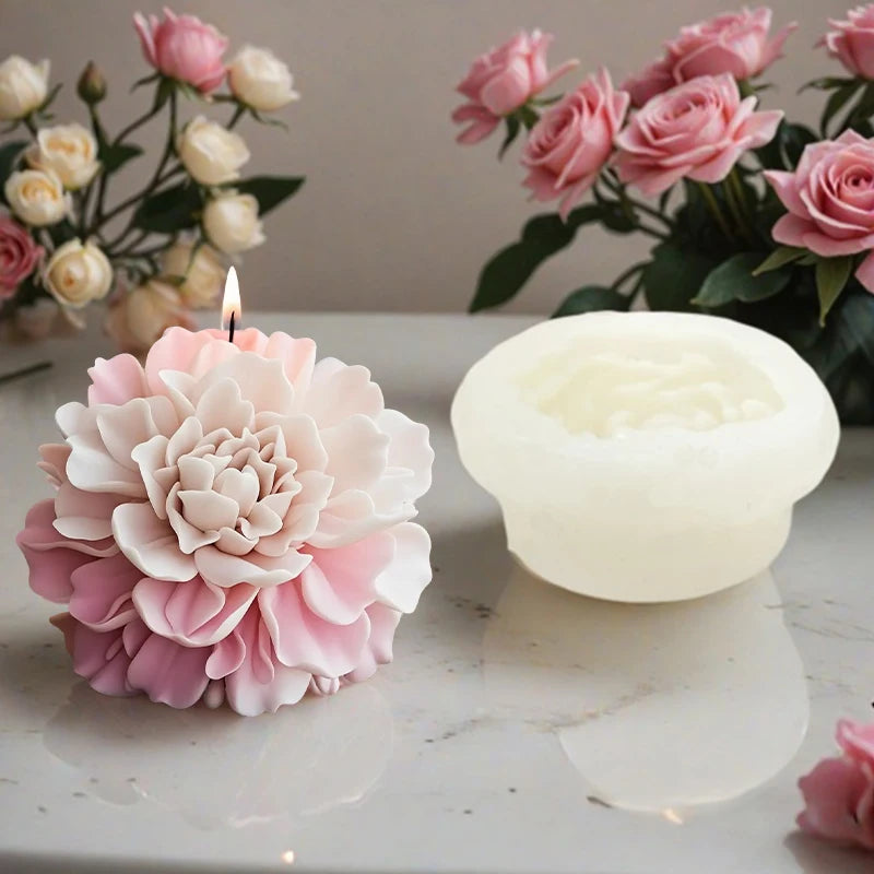 Hibiskusblüten-Form für Kerzen & Seifen – Flacher Boden, klare Struktur, leicht zu entformen & reinigen – DIY für Aromatherapie & Dekoration – Ein Must-have