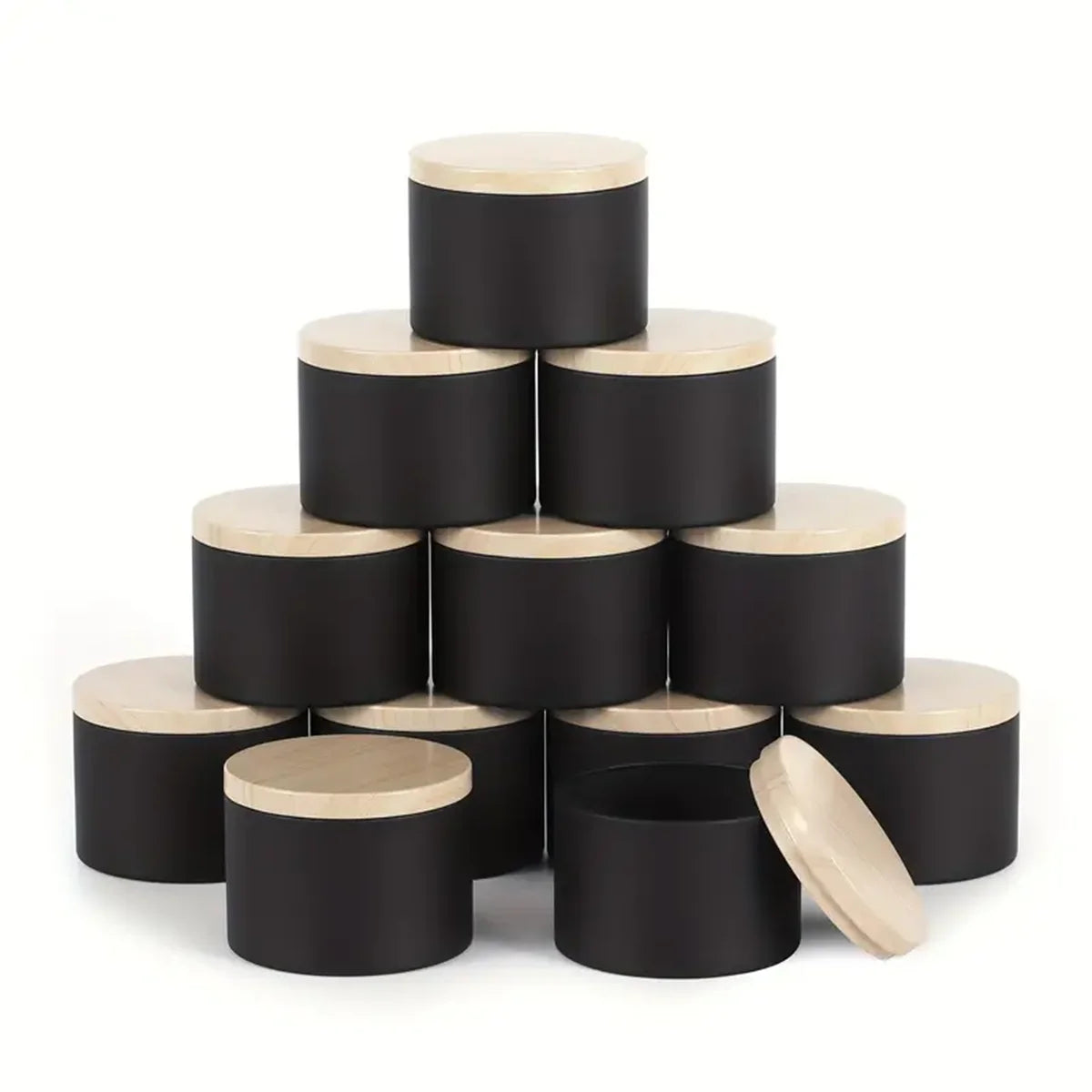 12er-Set 4-oz-Kerzendosen mit Deckeln – Runde Metallbehälter für lose Kerzen; ideal für DIY-Aufbewahrung und Kerzenherstellung