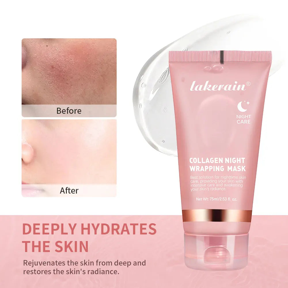 oreanische Deep-Collagen-Maske – Peel-off-Gesichtsmaske mit Anti-Falten- & Lifting-Effekt – Bio-Pflegemaske für die Nacht – Intensivpflege für die Frau