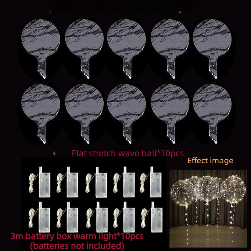 10 Stück LED-Leuchtballons, transparente LED-Ballons, die im Dunkeln leuchten – ideal für Hochzeiten, Geburtstage, Valentinstag, Partys und Festivaldekorationen
