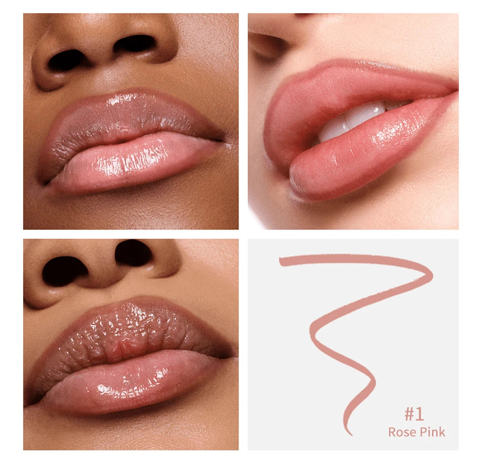 Lipliner-Stift zum Abziehen, Lippenflecken-Tattoo, langanhaltend, matt, wasserfest, wischfest, transparent