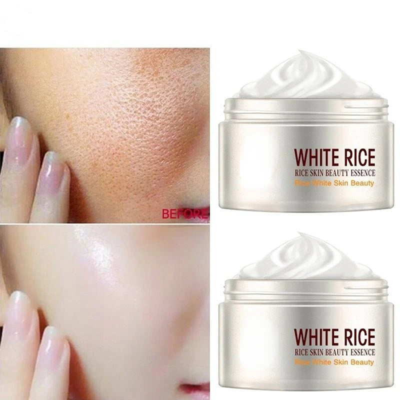 Weißer Reis Aufhellungscreme – Anti-Aging, Faltenreduktion, nährende & feuchtigkeitsspendende Gesichtscreme