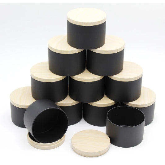 12er-Set 4-oz-Kerzendosen mit Deckeln – Runde Metallbehälter für lose Kerzen; ideal für DIY-Aufbewahrung und Kerzenherstellung