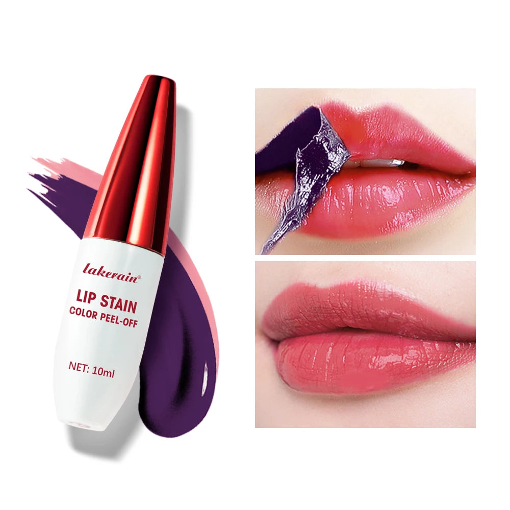 Lip Stain Peel Off 24 Stunden wasserfester Lippenstift, flüssiges Make-up