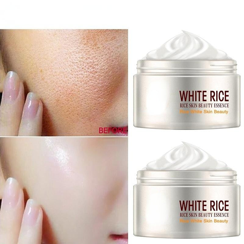 Weißer Reis Aufhellungscreme – Anti-Aging, Faltenreduktion, nährende & feuchtigkeitsspendende Gesichtscreme