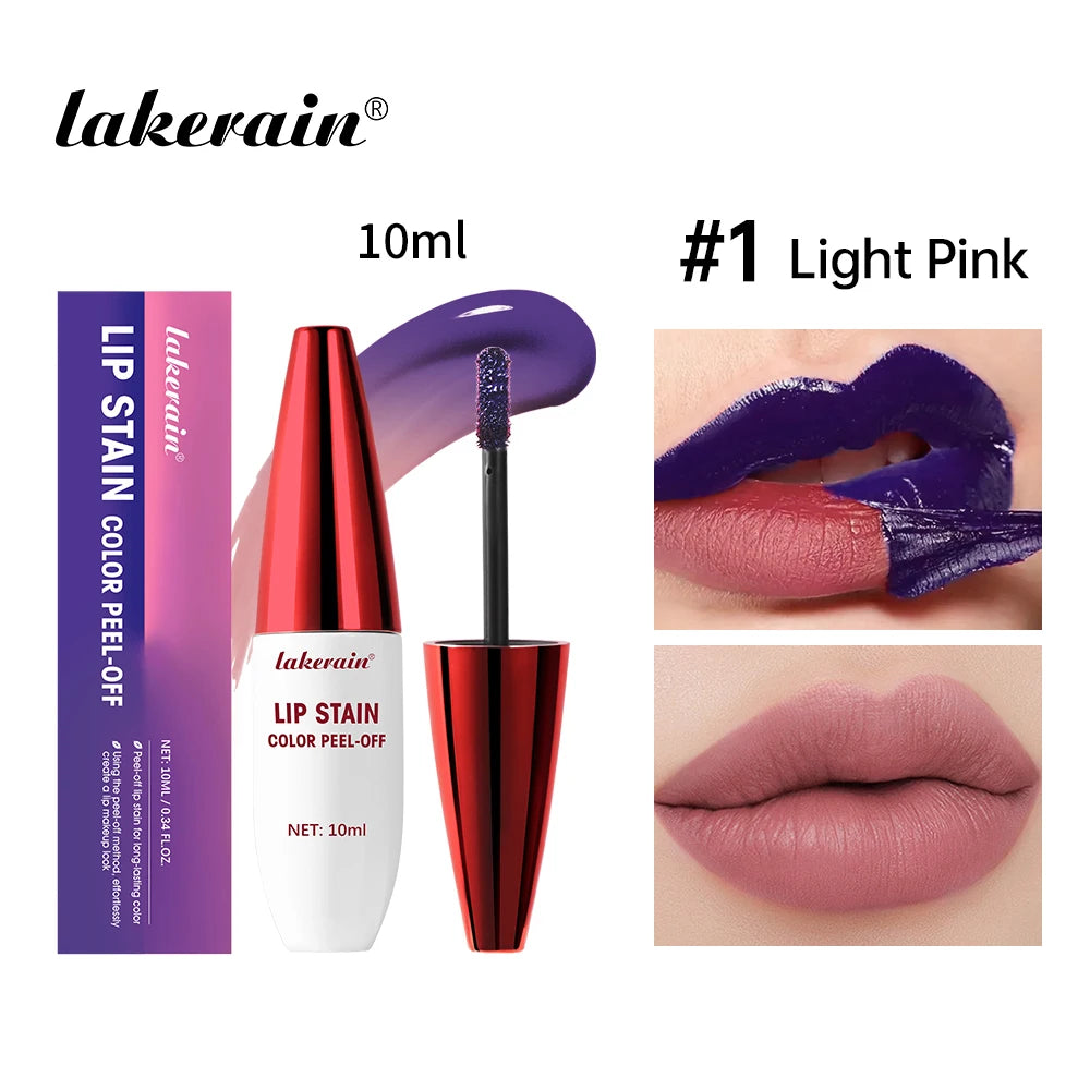 Lip Stain Peel Off 24 Stunden wasserfester Lippenstift, flüssiges Make-up