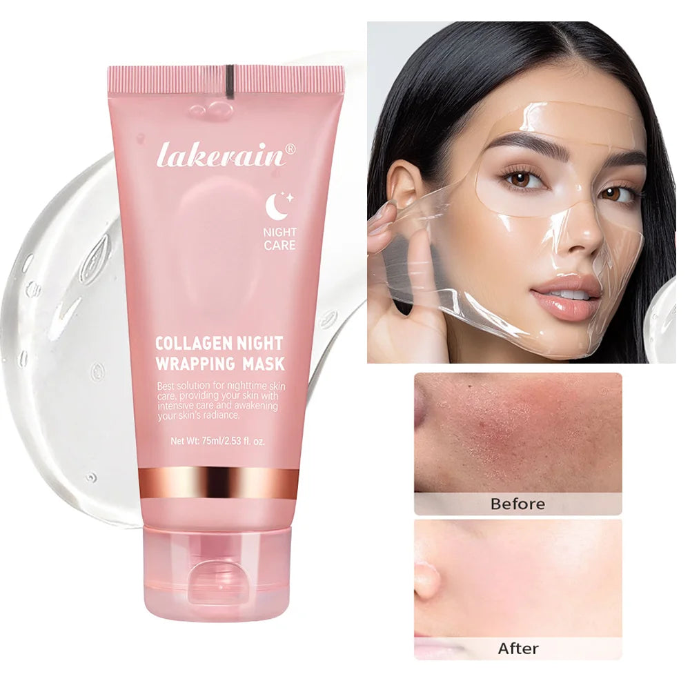 oreanische Deep-Collagen-Maske – Peel-off-Gesichtsmaske mit Anti-Falten- & Lifting-Effekt – Bio-Pflegemaske für die Nacht – Intensivpflege für die Frau