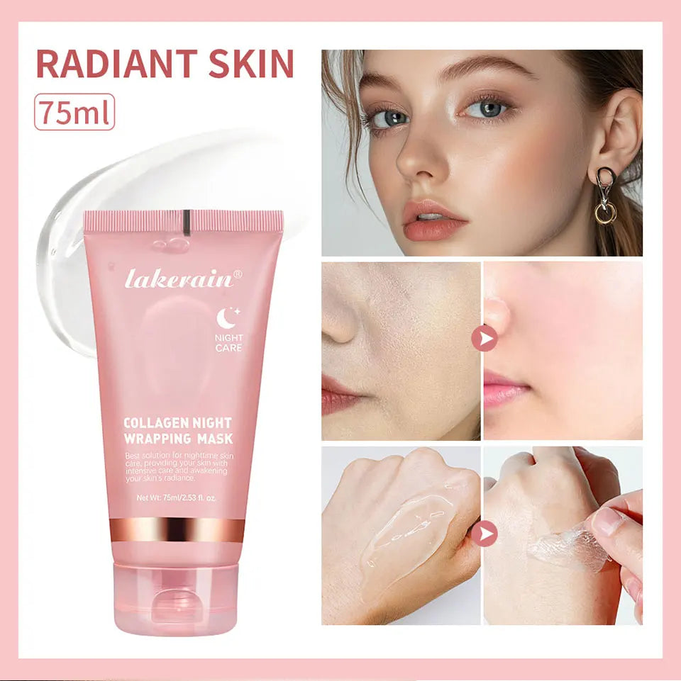 oreanische Deep-Collagen-Maske – Peel-off-Gesichtsmaske mit Anti-Falten- & Lifting-Effekt – Bio-Pflegemaske für die Nacht – Intensivpflege für die Frau