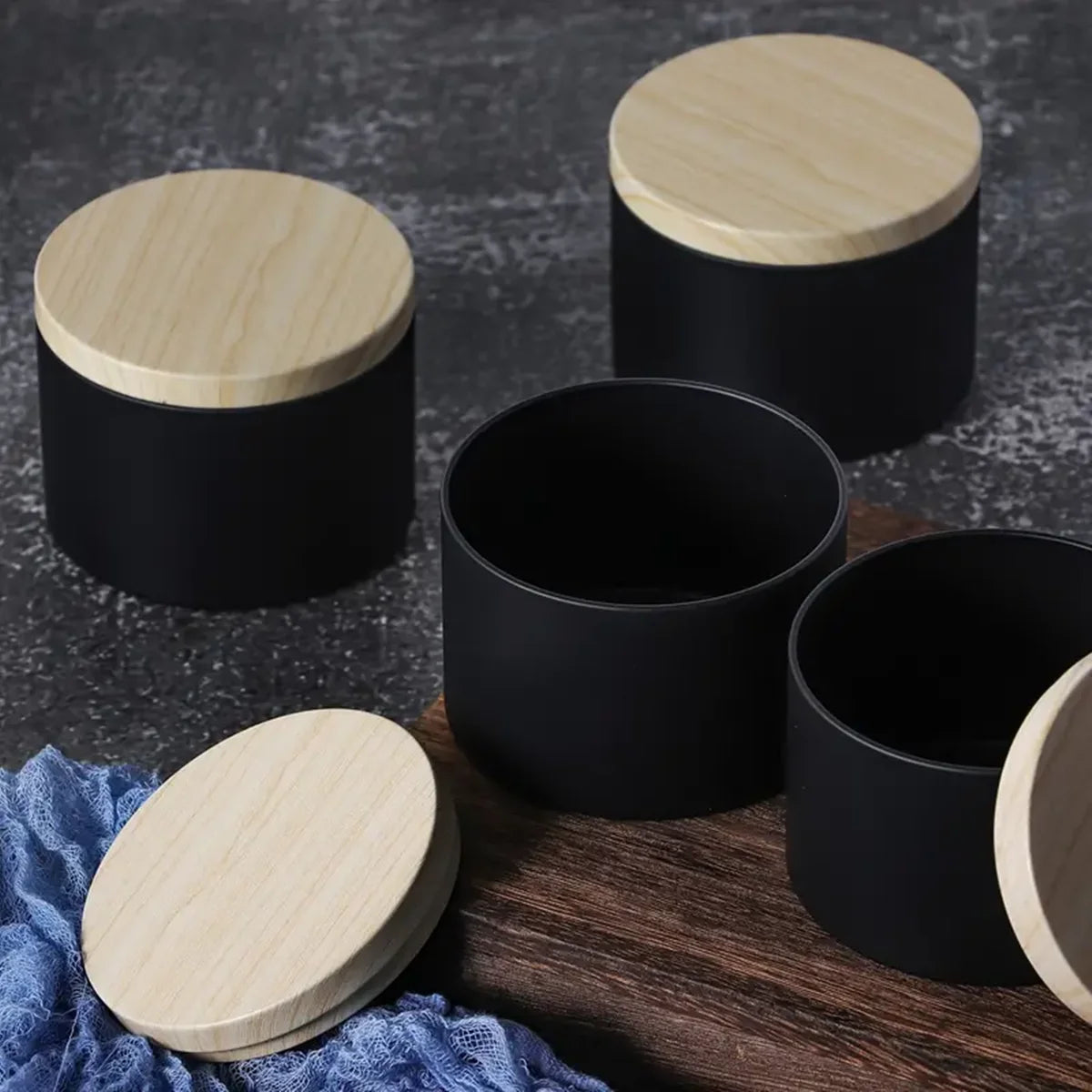 12er-Set 4-oz-Kerzendosen mit Deckeln – Runde Metallbehälter für lose Kerzen; ideal für DIY-Aufbewahrung und Kerzenherstellung