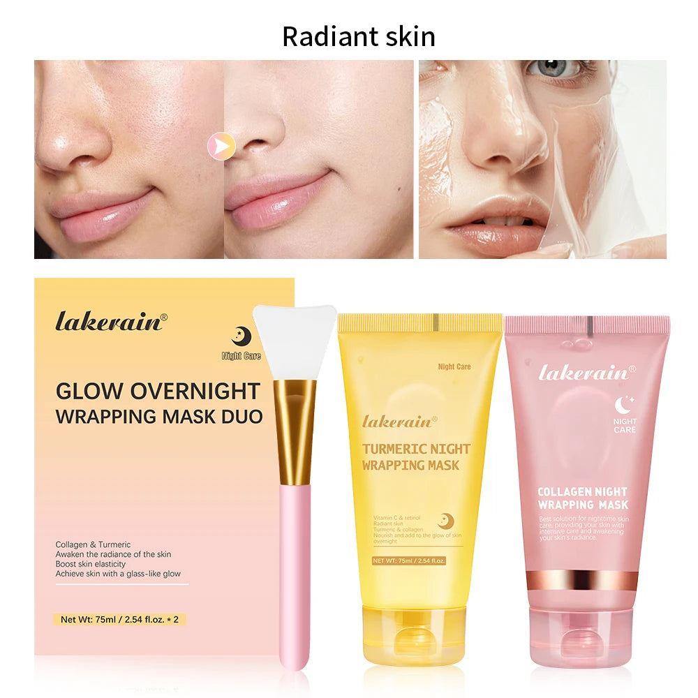 oreanische Deep-Collagen-Maske – Peel-off-Gesichtsmaske mit Anti-Falten- & Lifting-Effekt – Bio-Pflegemaske für die Nacht – Intensivpflege für die Frau