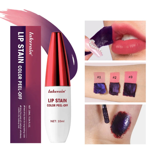 Lip Stain Peel Off 24 Stunden wasserfester Lippenstift, flüssiges Make-up