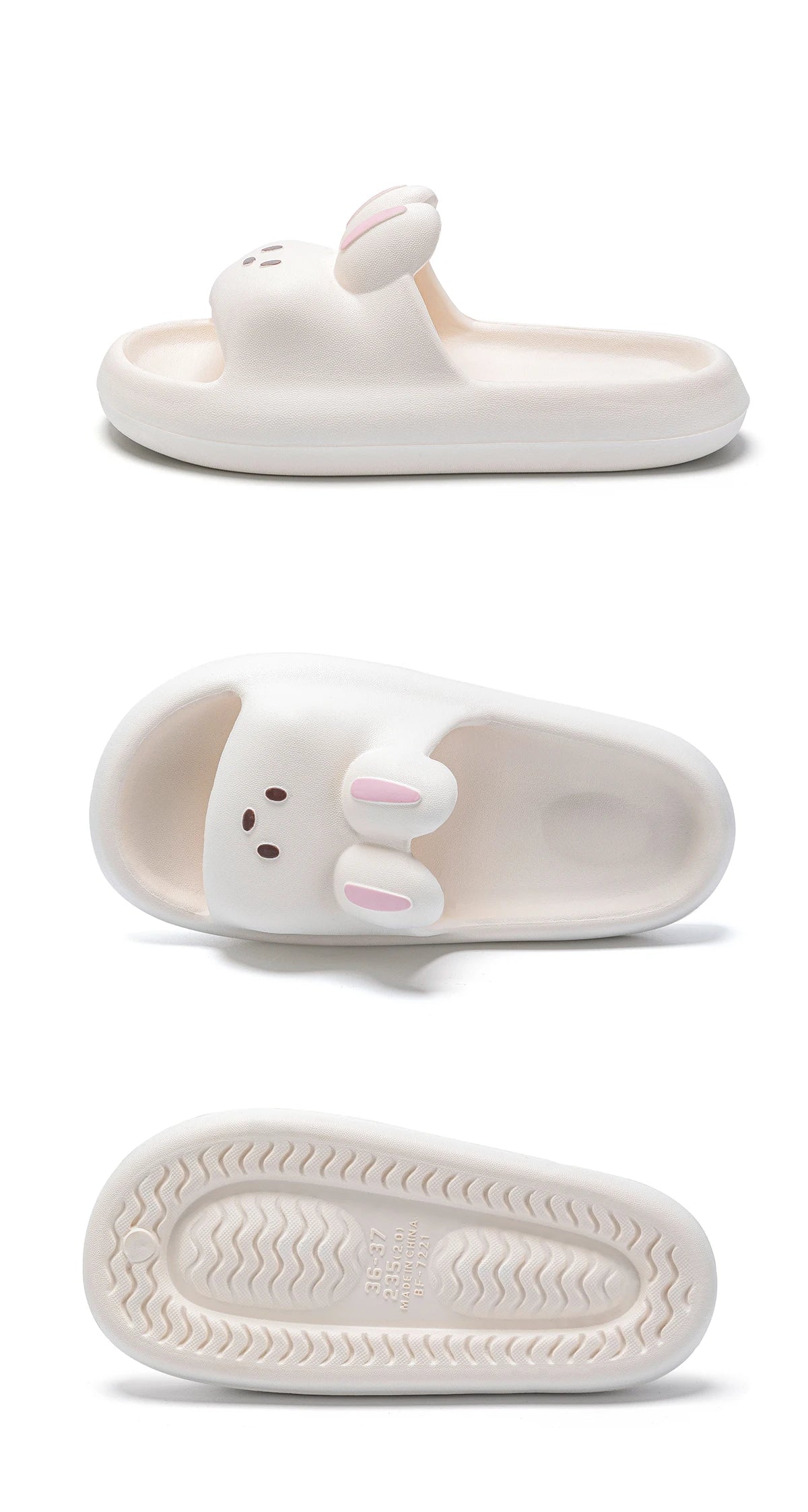 „Pillow Rabbit“-Hausschuhe für Damen und Herren | Haus-Slides & Duschsandalen | Extrem bequem | Dicke, gepolsterte Sohle