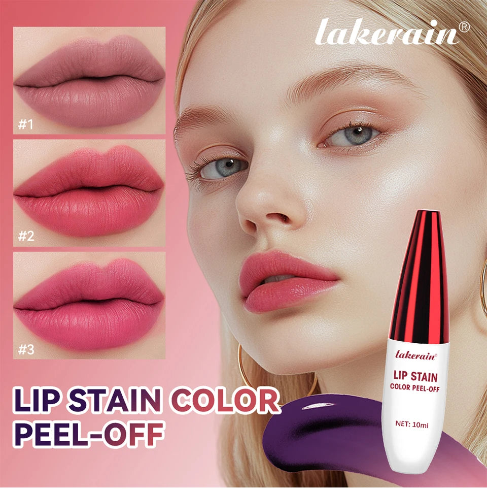 Lip Stain Peel Off 24 Stunden wasserfester Lippenstift, flüssiges Make-up