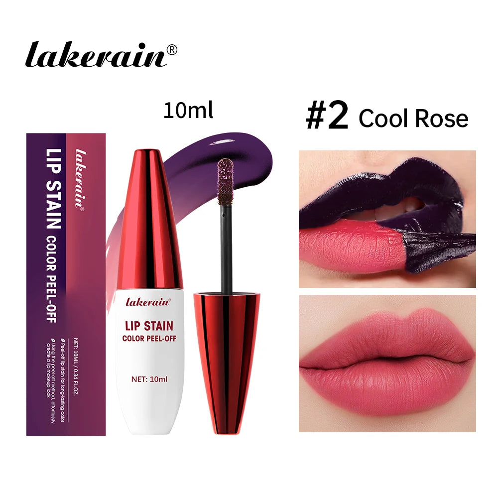Lip Stain Peel Off 24 Stunden wasserfester Lippenstift, flüssiges Make-up