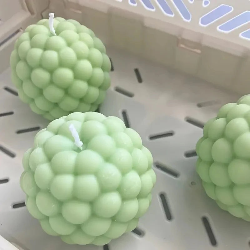 3D-Silikonform für Kerzen – Zylinder, Blasenmuster & Kugelform – Für Duftkerzen, Aromatherapie, Gips & DIY-Kreationen – Handgefertigte Gussform