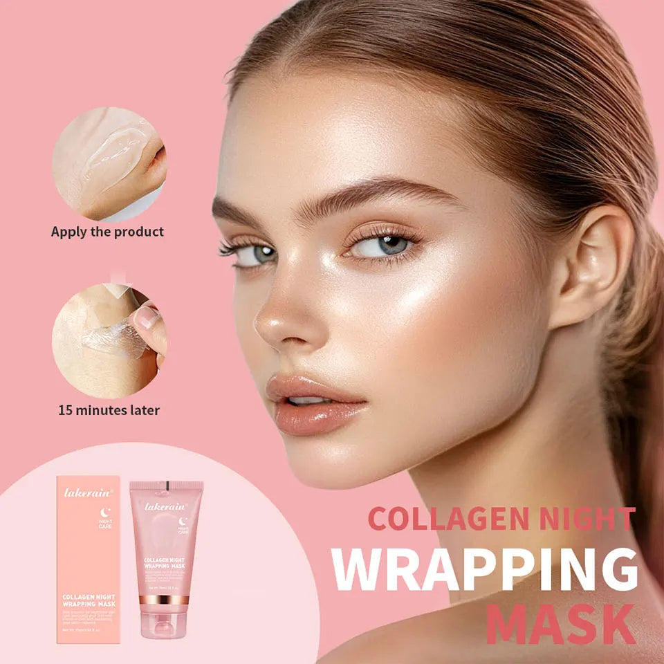 oreanische Deep-Collagen-Maske – Peel-off-Gesichtsmaske mit Anti-Falten- & Lifting-Effekt – Bio-Pflegemaske für die Nacht – Intensivpflege für die Frau