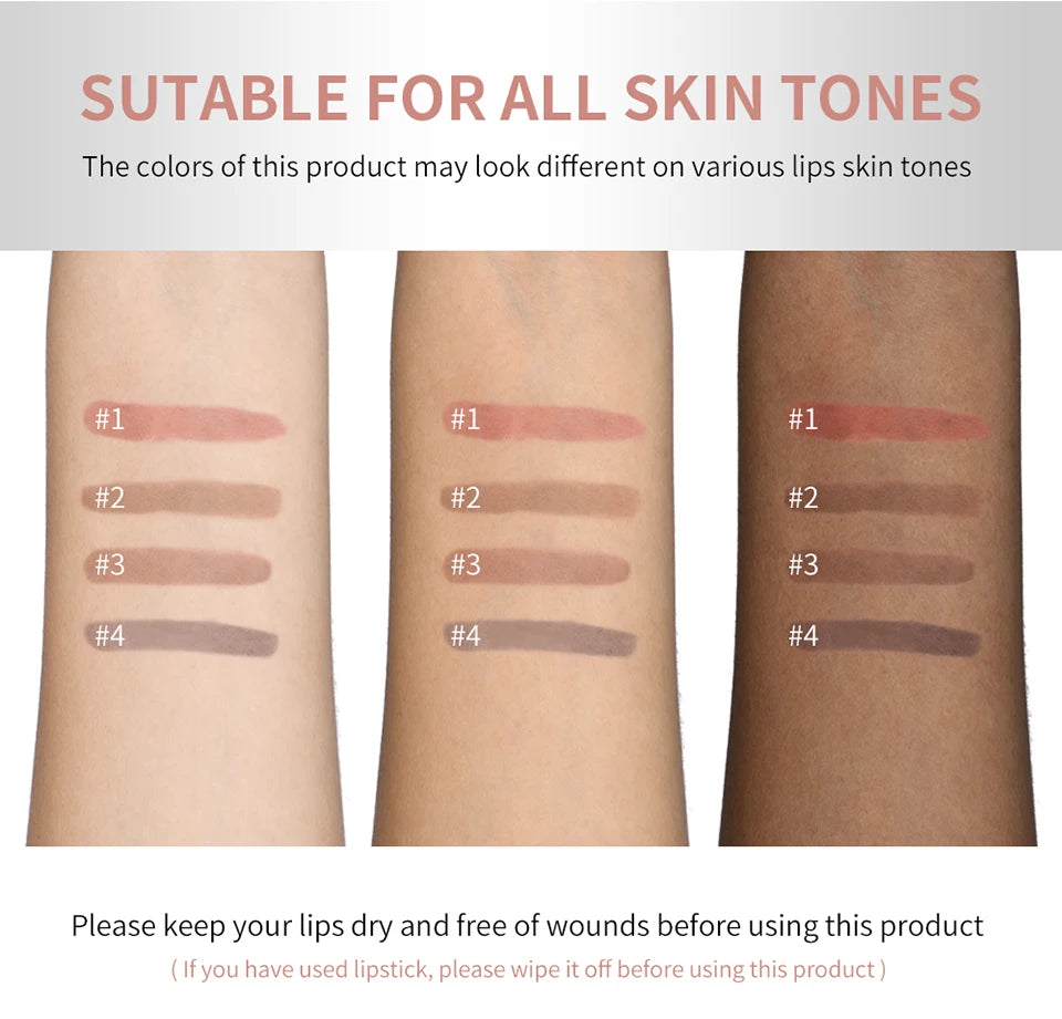 Lipliner-Stift zum Abziehen, Lippenflecken-Tattoo, langanhaltend, matt, wasserfest, wischfest, transparent