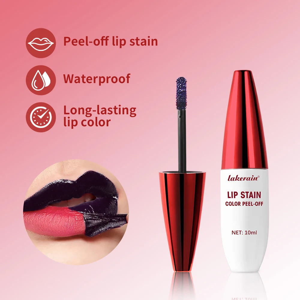 Lip Stain Peel Off 24 Stunden wasserfester Lippenstift, flüssiges Make-up