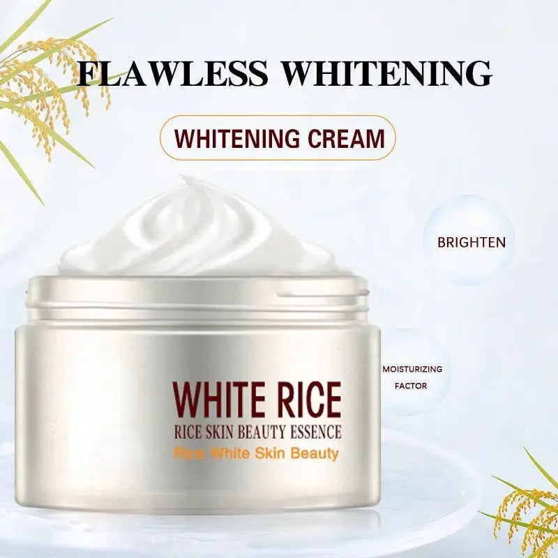 Weißer Reis Aufhellungscreme – Anti-Aging, Faltenreduktion, nährende & feuchtigkeitsspendende Gesichtscreme