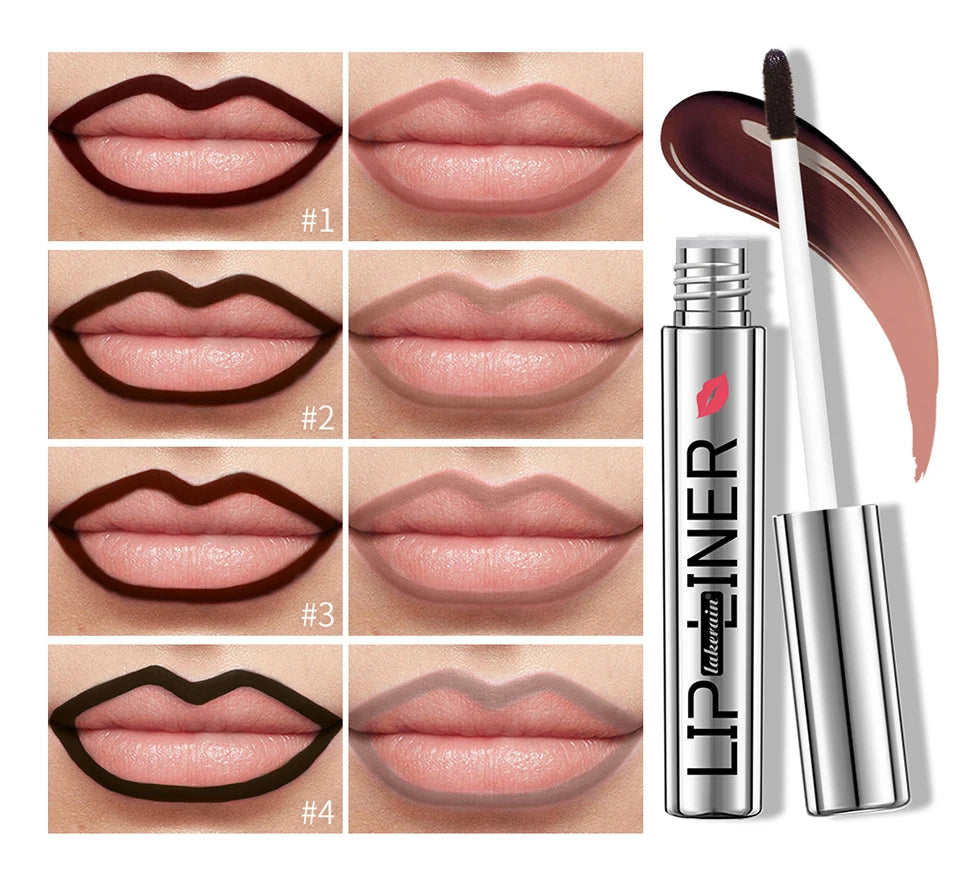 Lipliner-Stift zum Abziehen, Lippenflecken-Tattoo, langanhaltend, matt, wasserfest, wischfest, transparent