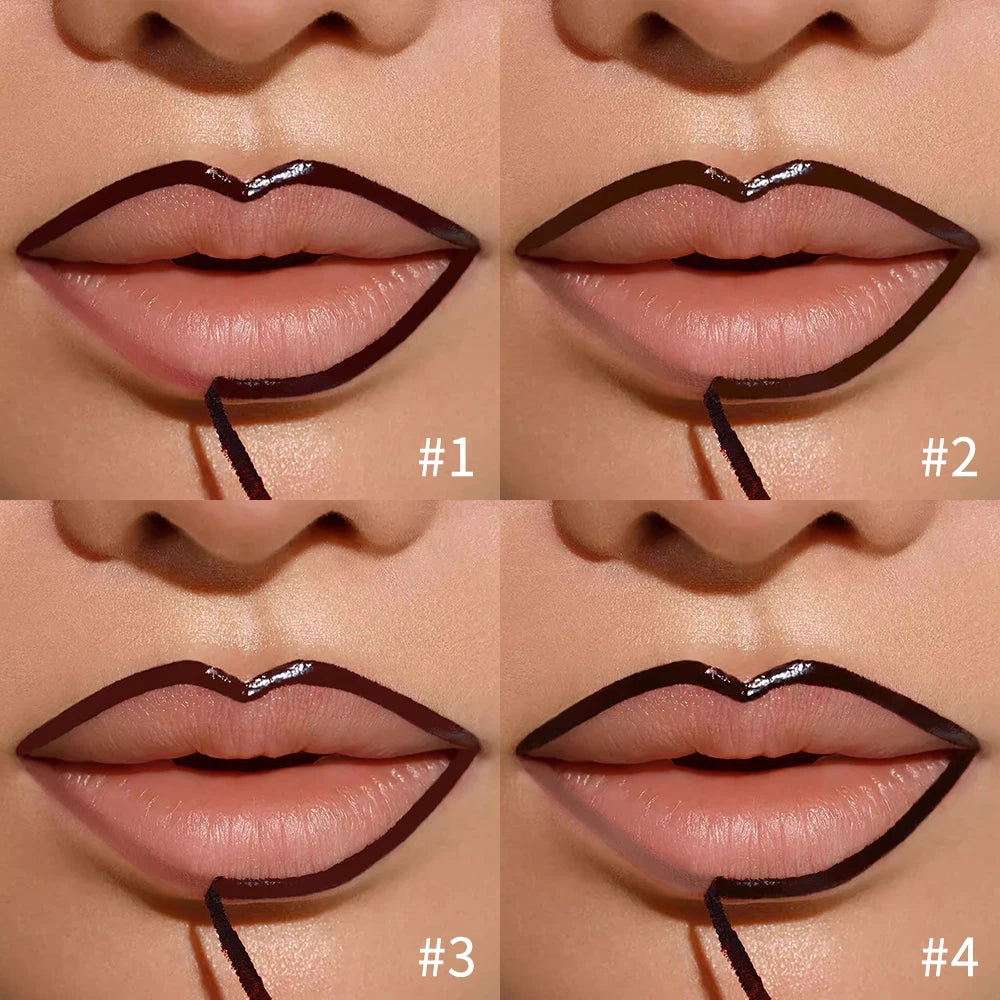 Lipliner-Stift zum Abziehen, Lippenflecken-Tattoo, langanhaltend, matt, wasserfest, wischfest, transparent