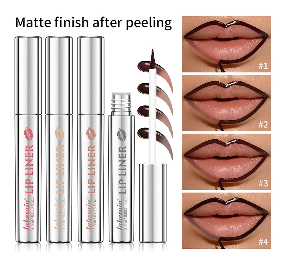 Lipliner-Stift zum Abziehen, Lippenflecken-Tattoo, langanhaltend, matt, wasserfest, wischfest, transparent