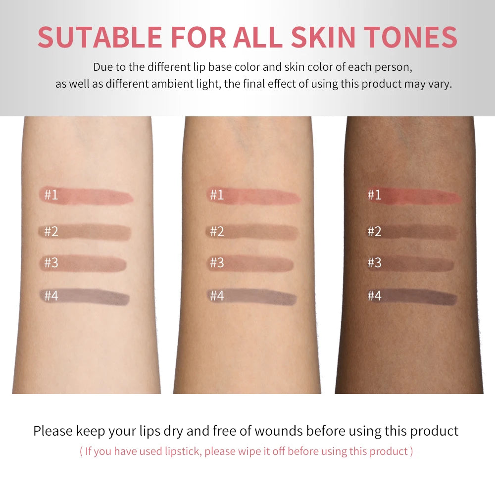 Lipliner-Stift zum Abziehen, Lippenflecken-Tattoo, langanhaltend, matt, wasserfest, wischfest, transparent