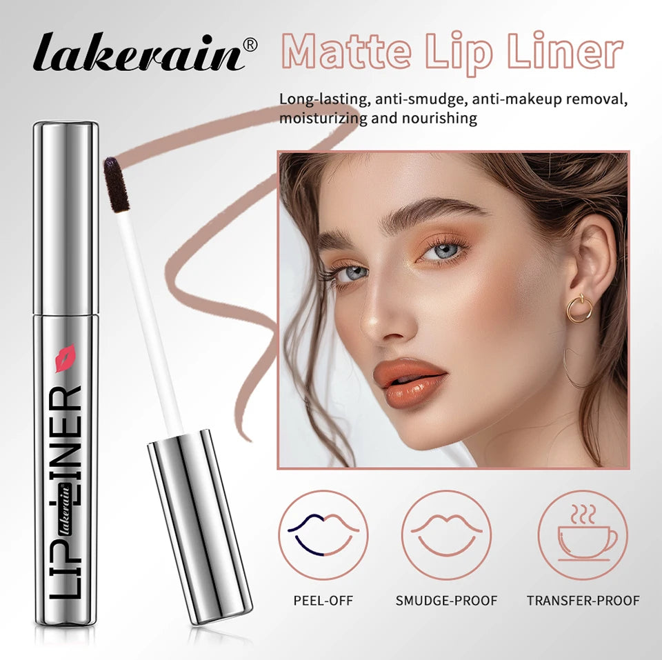 Lipliner-Stift zum Abziehen, Lippenflecken-Tattoo, langanhaltend, matt, wasserfest, wischfest, transparent