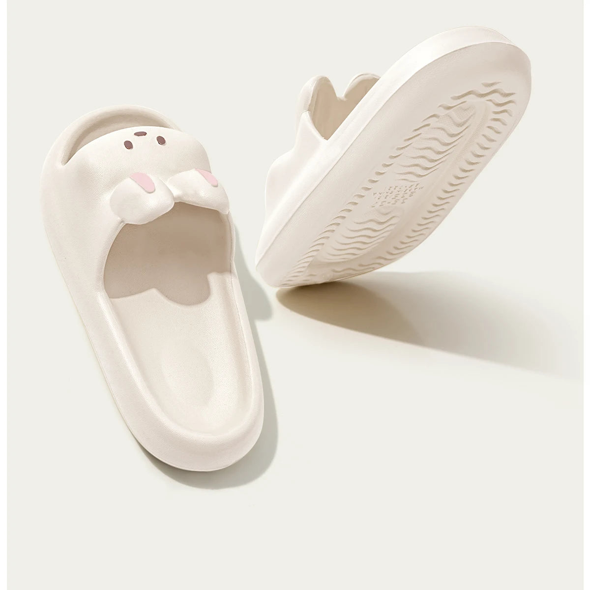 „Pillow Rabbit“-Hausschuhe für Damen und Herren | Haus-Slides & Duschsandalen | Extrem bequem | Dicke, gepolsterte Sohle